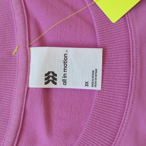 NWT All in Motion French Terry Crew Neck Sweatshirt Plus 3X Purple Thumb Holes - Picture 4 of 16